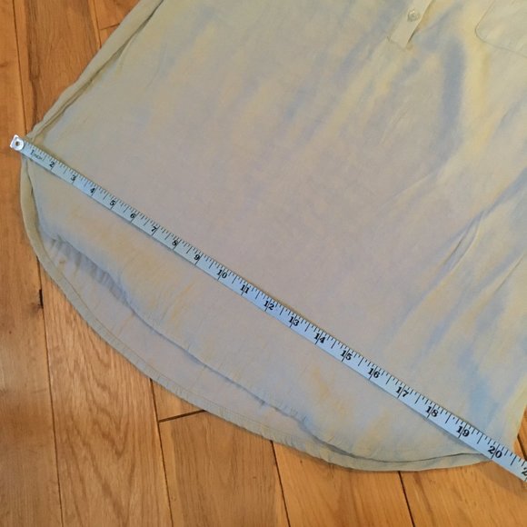 Powder Blue Semi Sheer Tunic Blouse - Picture 10 of 14